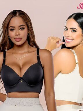 38DD Black Stagmi Colombian Faja Magic Bra Shaping Smooths Rolls & Lifts NEW!